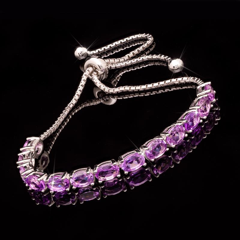 Sterling Silver Gemstone Bolo Bracelet Collection